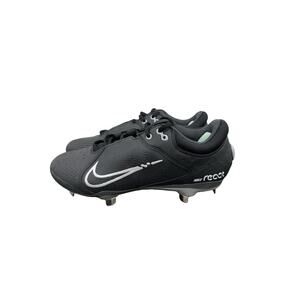 Nike Hyperdiamond 4 Elite Metal Fastpitch Softball Cleats Black White Womens 8